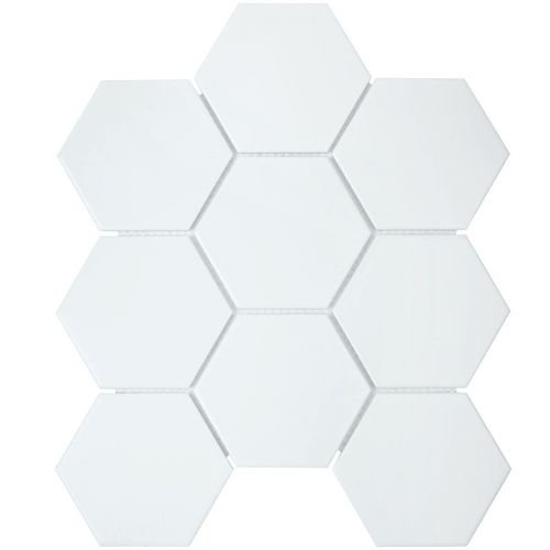 156 Geometry Hexagon Big White Matt 29.5x26.5 мозаика от STAR MOSAIC