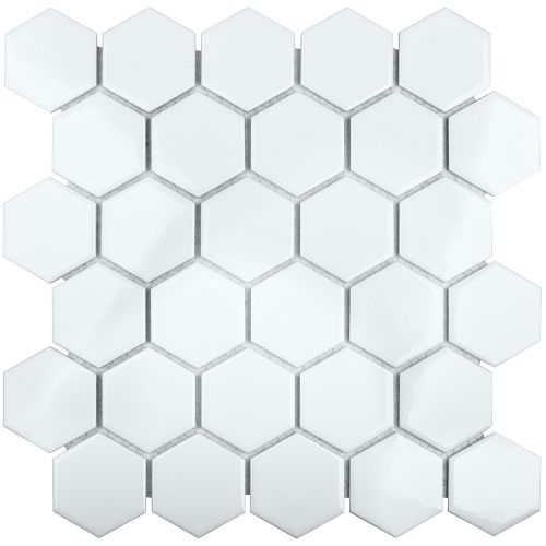 156 Geometry Hexagon Small White Glossy 27.8x26.5 мозаика от STAR MOSAIC