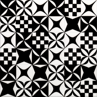  Mosaico Black&White Mix  9 mm 20x20 от CAS
