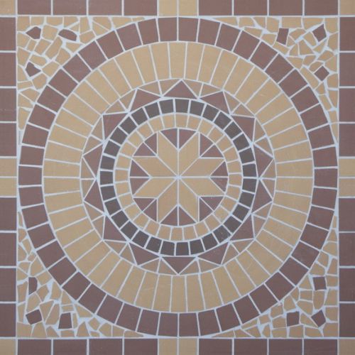  Round/Круг мозаика клинкерная (на сетке) 100x100 от ЭКОКЛИНКЕР